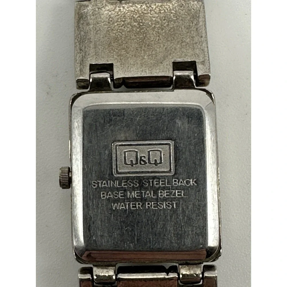 Q&Q GC27-225‎ Ladies Tank Enamel Watch New Battery 19MM 6.75